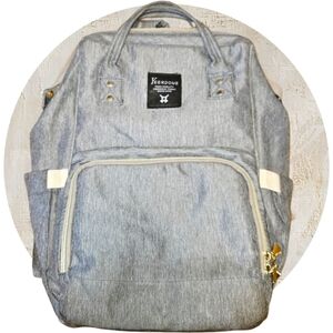 Gray‎ Backpack / Diaper Bag Gold Hardware